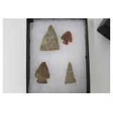 3 Stone Arrow-Heads - Spear Heads 3/4