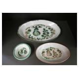 Three M. A. Hadley Pottery Dishes - Large Platter