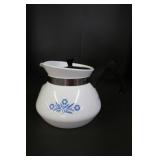 Small Corning Ware 3 Cups Coffee Pot -Cornflower