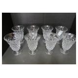 Eight Fostoria American Parfait Glasses 6"