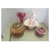 Four Pieces of Ceramic, Glass, etc