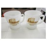 Two Fire King Advertising Mugs- Citizens Bank