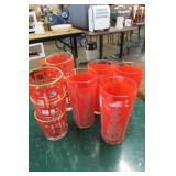 10 Mid-Century Glasses 4 Iced Tea & 6 High Ball