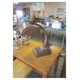 Mid Century Heavy Metal Desk Lamp Brown 18"x15"