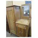 Antique  Oak Gentlemans Chest 64"X41"X20"