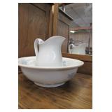 Large Vintage Unmatched Pitcher & Bowl McCarthey &