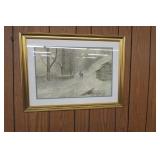 Paul Sawyier Print 27"x20" Up The Hill Old Louisvi