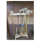 Vintage Partial Set Croquet 4 Balls, 4 Mallets, et