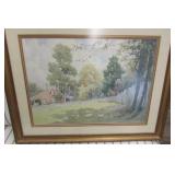 Paul Sawyier Print An Old Kentucky Home  31"x25"