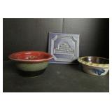 2 pcs Rowe Pottery & Smokey Mountain Pottery Bowl