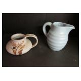 Bybee Pottery Light Blue Pitcher 6 1/2" & Mug