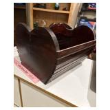 Wooden heart basket