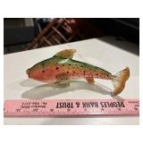 Blown glass fish ornament.