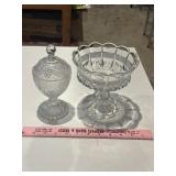 Clear glass candy dishes