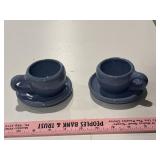 Bybee small blue cups and saucers