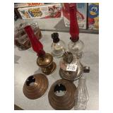 Copper and stainless mini oil lamps