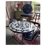 Table and three chairs