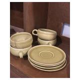 Russel Wright pottery Chartreuse cups/saucers