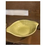 Russel Wright pottery Chartreuse Bowl w/handles