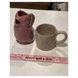 Bybee pink chick creamer and sand mug