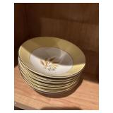Vintage Autumn Gold 7 saucers