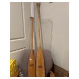 Collectible, two feather brand wood canoe boat