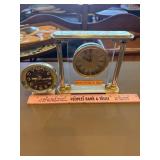 Two vintage distinct mantle or bedside clocks,