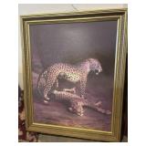 Two leopards lying in the Exeter exchange by