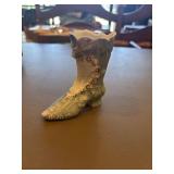 Antique Victorian era porcelain miniature boot
