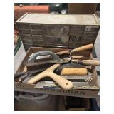 Several trowels masonry, tile, etc, and plastic