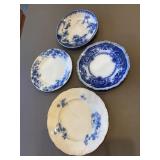 4 antique plates, some marked made in England,