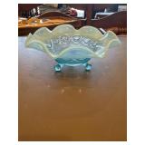 Antique Early American pattern glass blue