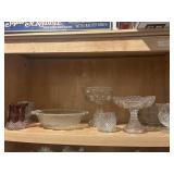 8 pieces clear glass bowls, compotes, etc.