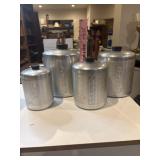 MCM vintage four piece aluminum canister set