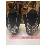 2 Vintage cluster and fringe designed statement