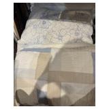 Two vintage quilted pillows