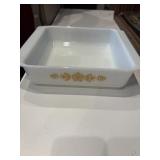 Vintage Pyrex butterfly gold baking dish