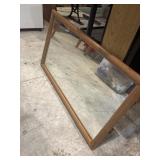 Vintage wood framed mirror