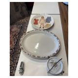 Vintage lot of plates, coasters, etc. marked