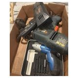 Two electric drills, craftsman, Black & Decker,