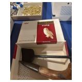 Cigar Box with tobacco knife and dibber or dibble