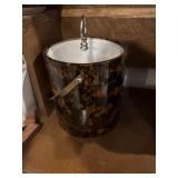Vintage MCM faux tortoise shell vinyl ice bucket