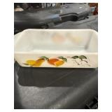 Vintage fire king gay fad fruit loaf pan