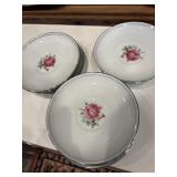 11 vintage Imperial Rose fine china Japan saucers