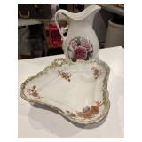 Vintage porcelain serving bowl and portmeirion