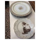 4 Noritake plates, 1 plate from France with