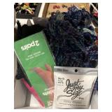Box lot with scarves and stockings