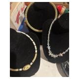 Three necklaces, vintage, costume