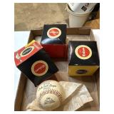 Three vintage NOS Wilson baseballs, official Babe