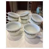 8 vintage Pyrex milk glasses coffee mugs spring